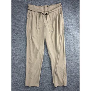 Athleta Skyline Pant Womens 16 Tall Tapered Belted Lightweight Casual Pants